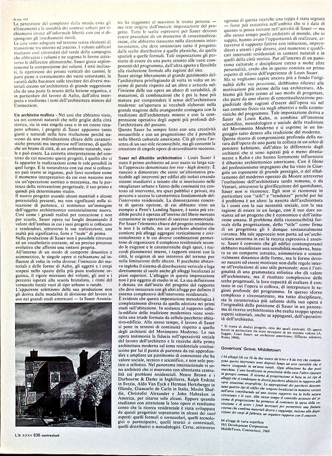 Antonino Saggio, Louis Sauer, L'architettura #407 9/1989