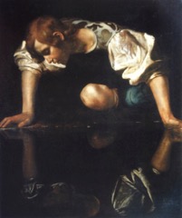 23. Narciso (1597-1599), 110 × 92 cm, Galleria Nazionale d'Arte Antica, Roma”

Passi di: Antonino Saggio. “Lo Strumento di Caravaggio”. ITools, 2012. iBooks. https://books.apple.com/it/book/lo-strumento-di-caravaggio/id583813135