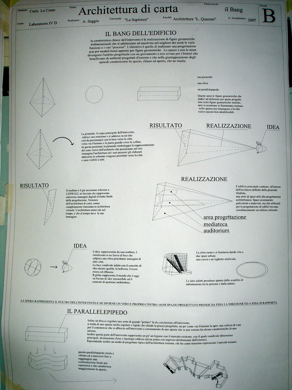 Lo Conte LAb IVd Prof. Antonino Saggio Architettura la sapienza Roma 2007